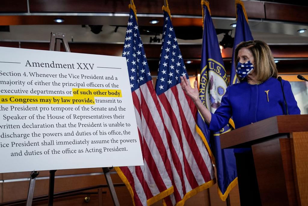 Pelosi Unveils 25th Amendment Bid, Questions Trump’s Fitness