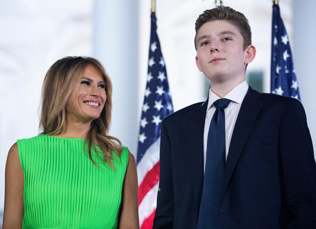 First Lady: Barron Trump Positive for COVID, No Symptoms