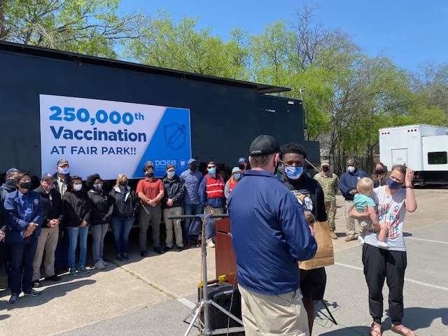 COVID Vaccine Site at Fair Park Celebrates Milestone