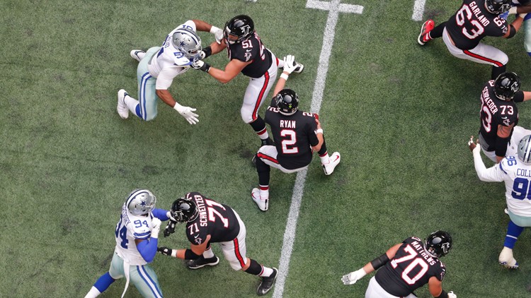Prescott, Cowboys back on track with 43-3 rout of Falcons