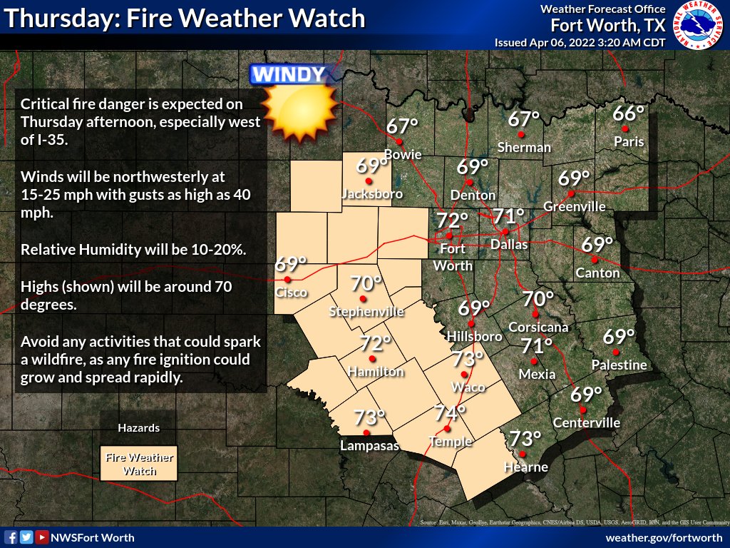 Wind Advisory in Effect Until Noon; Fire Weather Watch Continues