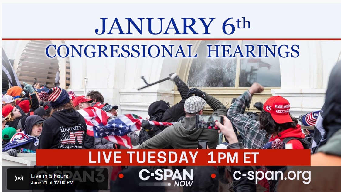 WATCH LIVE: JAN 6 Committee Hearing