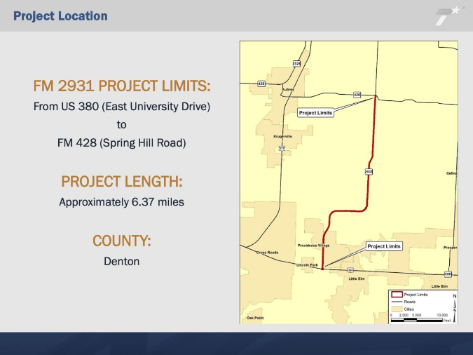 TX-DOT Holding Public Meeting Regarding Plans to Widen FM-2931 in Denton County