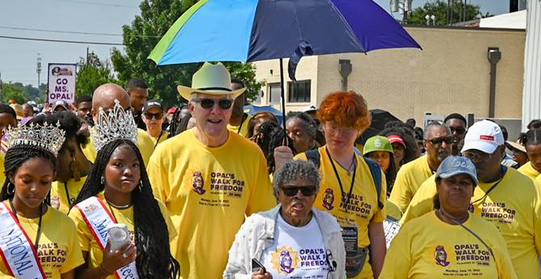 Opal Lee, Senator Cornyn Lead annual Freedom Walk on Juneteenth