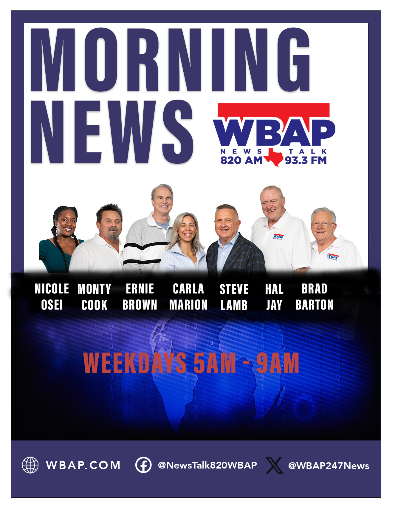 WBAP Morning News with Ernie, Carla, Hal, and Nicole