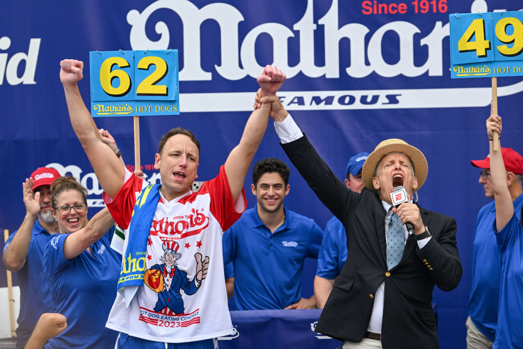 Joey Chestnut Reclaims Title In Nathan’s Famous Hot Dog Eating Contest, Wins 17th Mustard Belt