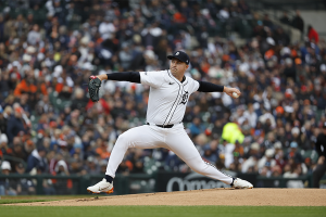 April 5, 2024 ~ Detroit Tigers starting pitcher Tarik Skubal pitches in the first inning against the Oakland Athletics at Comerica Park. Photo: Rick Osentoski ~ USA TODAY Sports