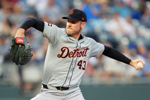 May 20, 2024 ~ Detroit Tigers relief pitcher Joey Wentz pitches during the sixth inning against the Kansas City Royals at Kauffman Stadium. Photo: Jay Biggerstaff ~ USA TODAY Sports