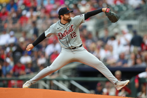 June 18, 2024 ~ Detroit Tigers starting pitcher Casey Mize (12) throws against the Atlanta Braves in the first inning at Truist Park. Photo: Brett Davis ~ USA TODAY Sports