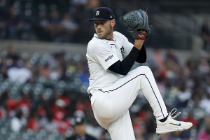 July 9, 2024 ~ Detroit Tigers pitcher Joey Wentz pitches in the third inning against the Cleveland Guardians at Comerica Park. Photo: Rick Osentoski ~ USA TODAY Sports