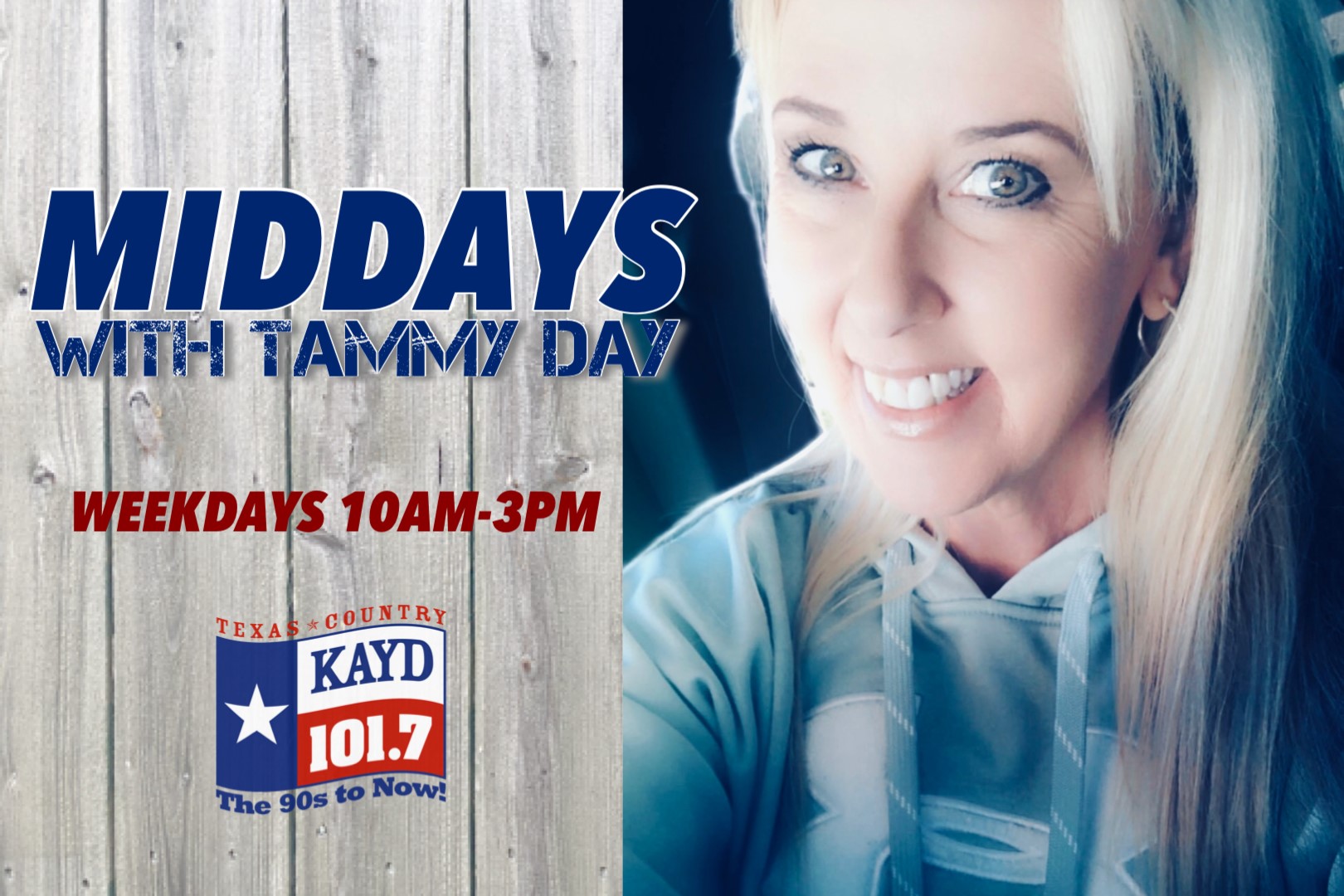 Listen while you work to Tammy Daye and the new Texas Country KD 101.7