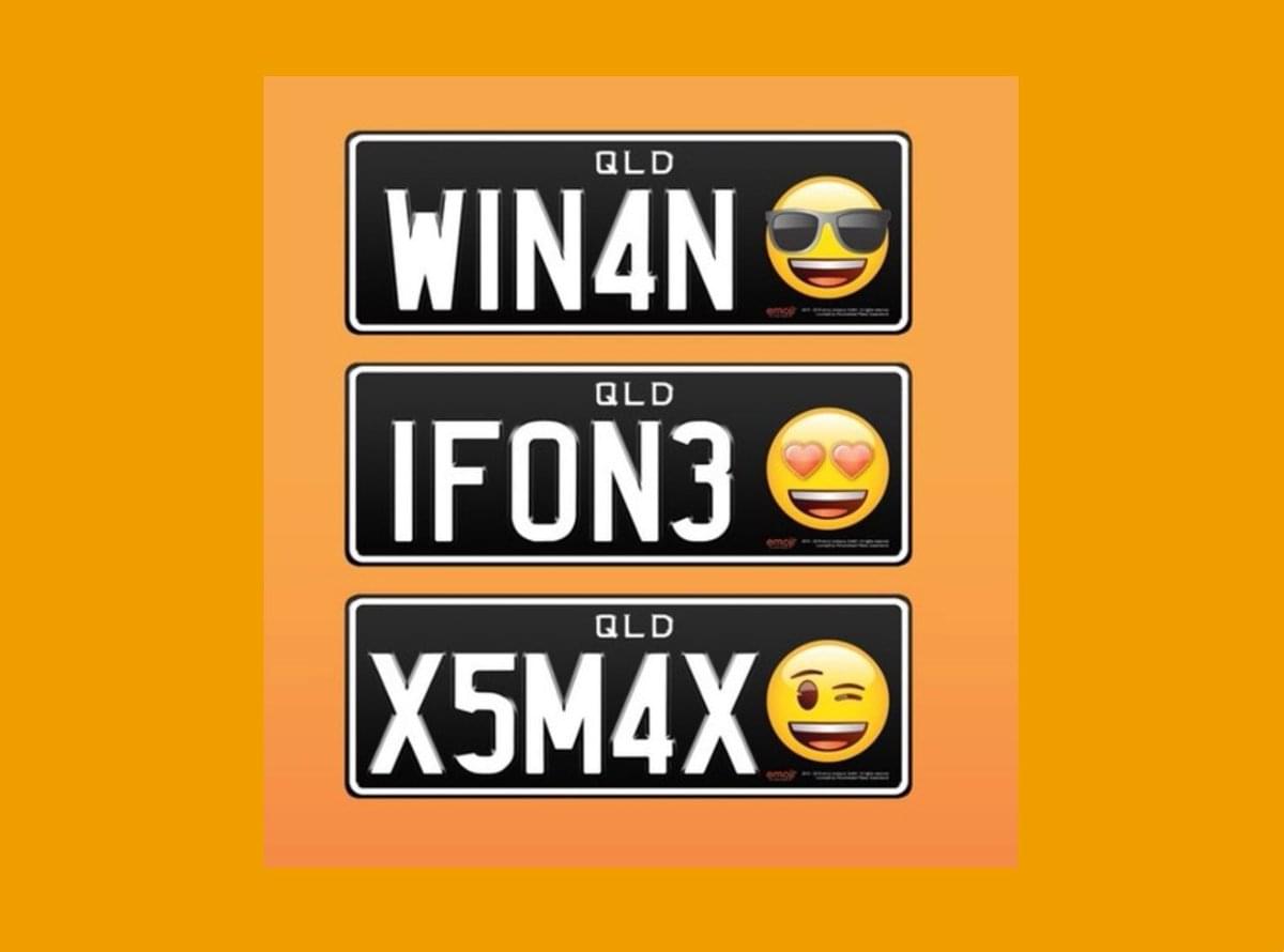 Emoji license plates will soon be available in Queensland, Australia