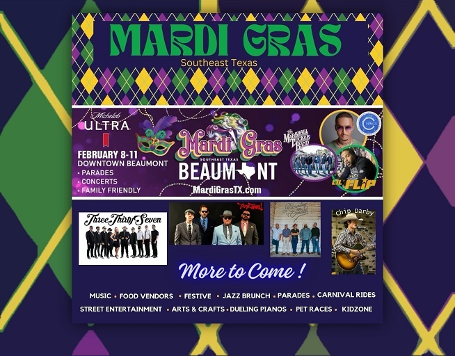 Mardi Gras SETX 2024 | Feb 8th-11th | Downtown Beaumont