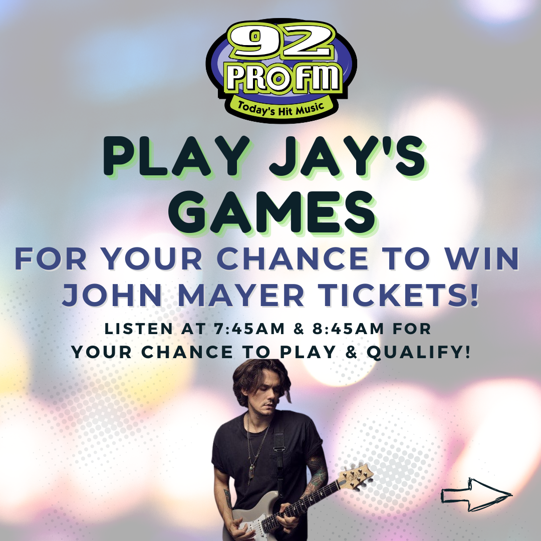 Win John Mayer Tickets with Jay’s Games!