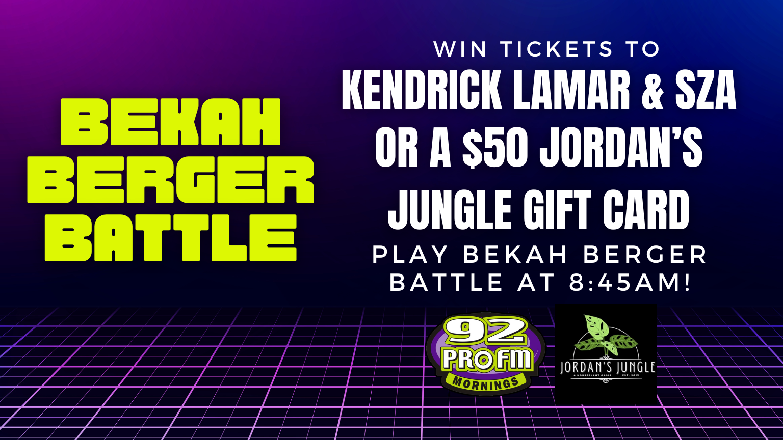 The Bekah Berger Battle | Play to WIN Kendrick Lamar & SZA Tickets!
