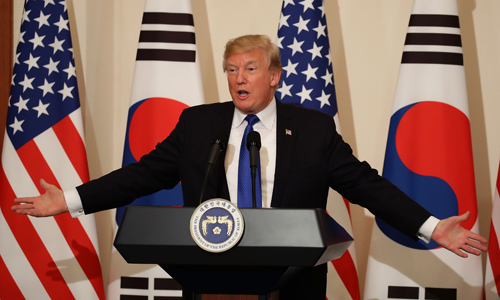 Trump Schools Reporter After She Asked About Gun Control
