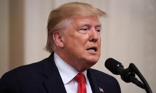 Trump: U.S Warship Destroyed Iranian Drone In Strait Of Hormuz