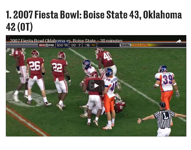 Boise in the Fiesta Bowl Ranked #1