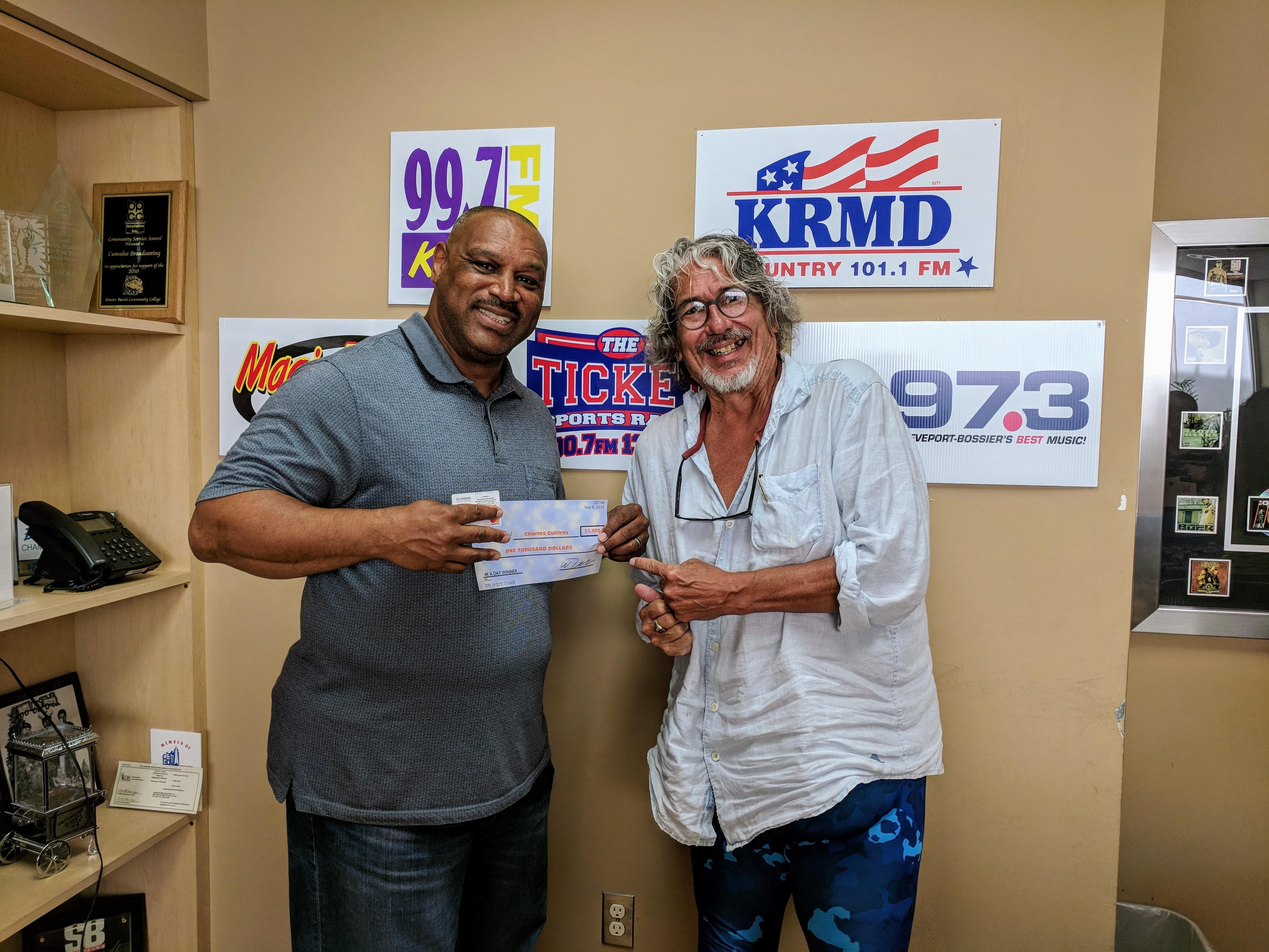 4K A DAY WINNER CHARLES!