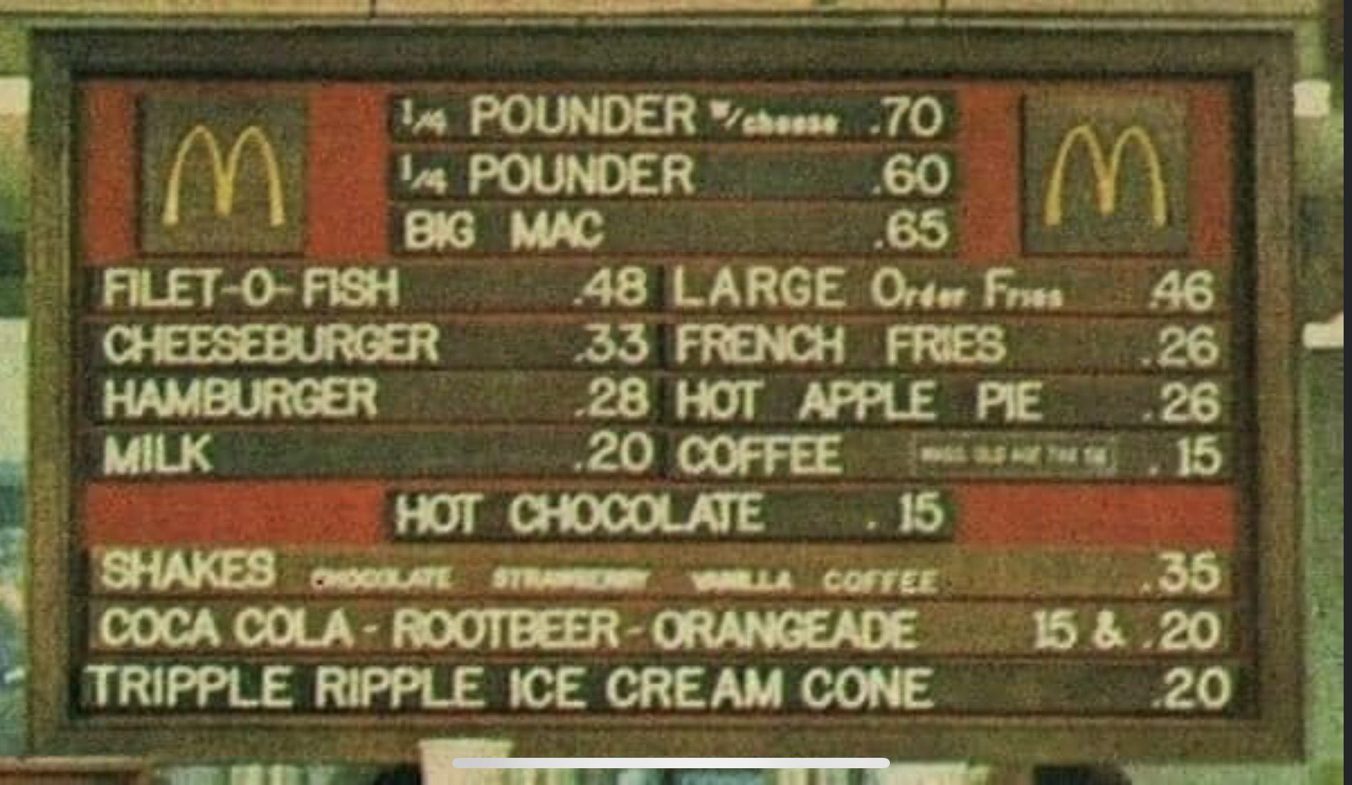 I want 1973 prices back!