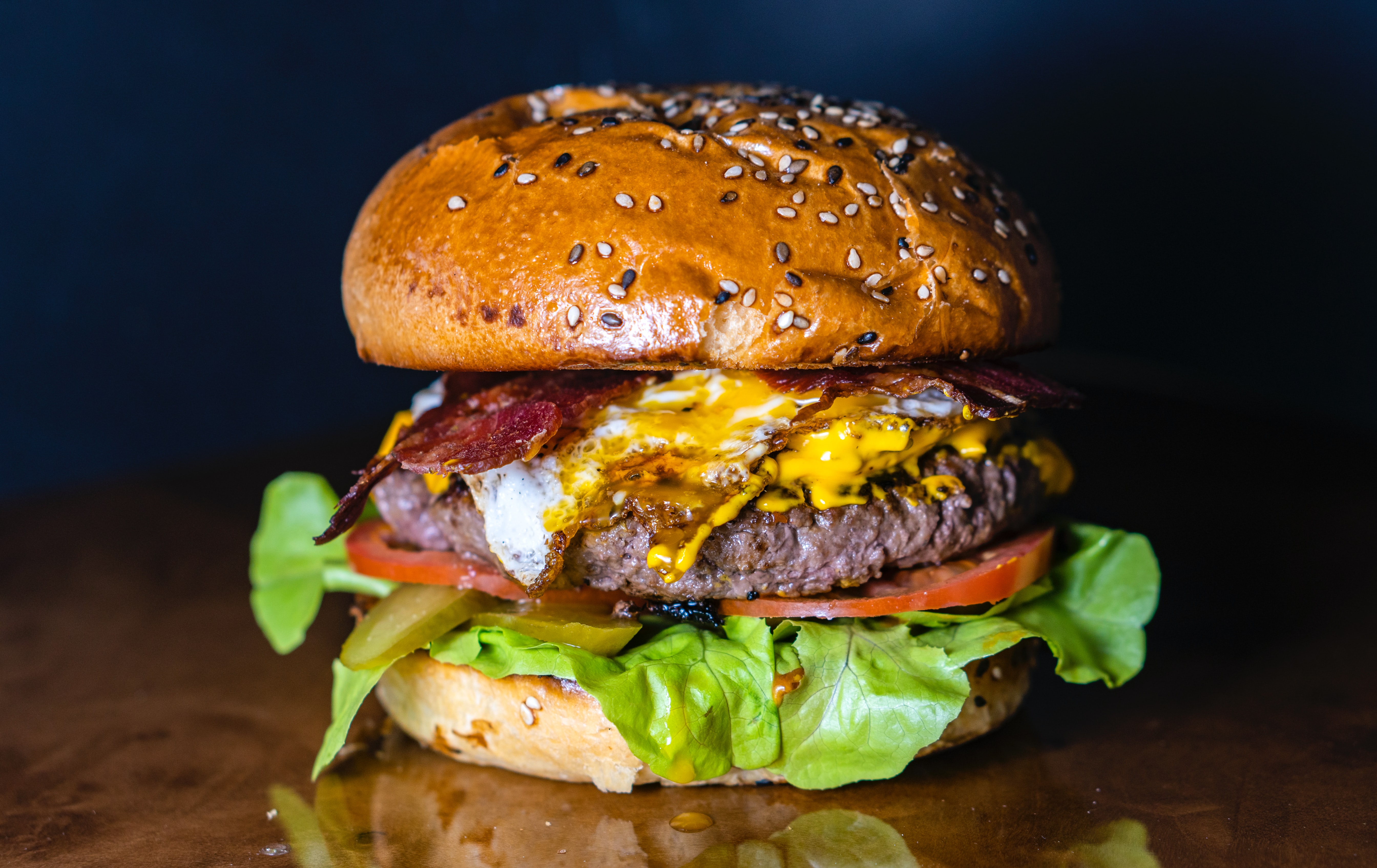The Perfect Burger Comes with a Thick Patty, Sesame Seed Bun, and Bacon