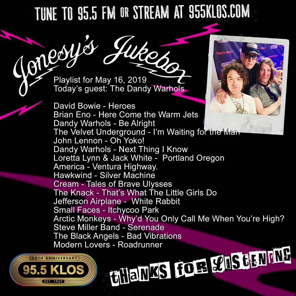 Jonesy’s Jukebox 5/16/19