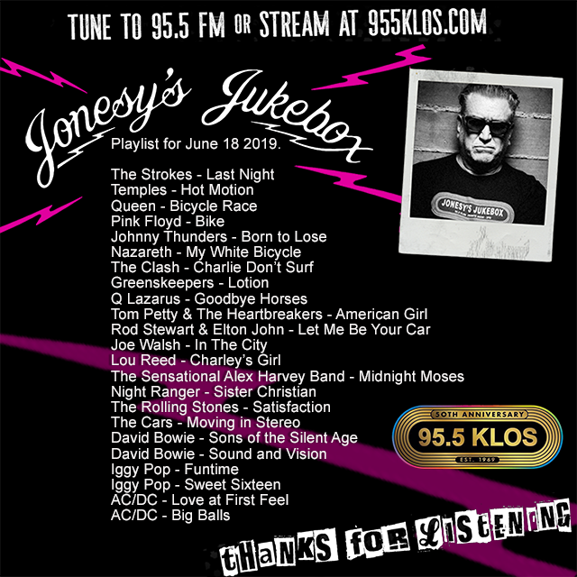 Jonesy’s Jukebox 6/18/19