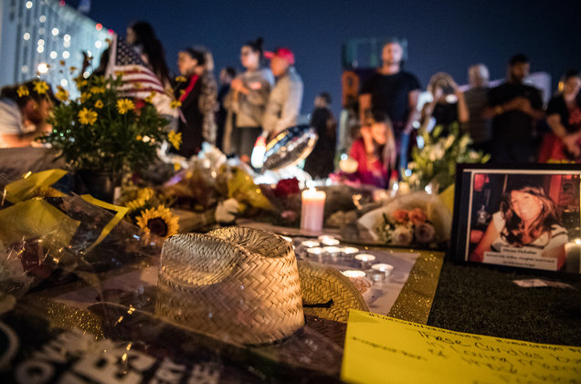 Jason Aldean & Wife Brittany Visit Las Vegas Shooting Victims, Lights On Strip Dimmed In Tribute