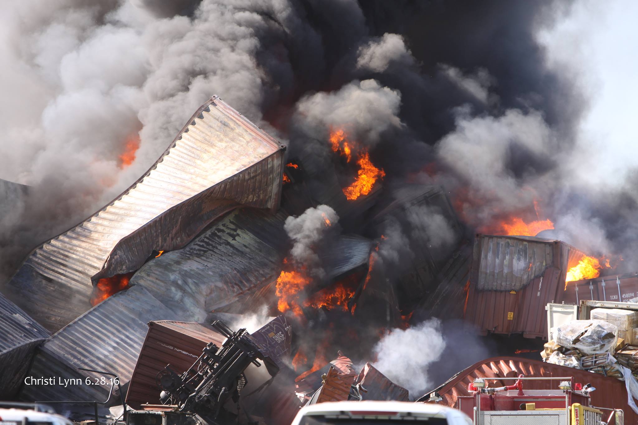 Rescue Efforts Underway For 3 Railroad Employees After Trains Collide Near Panhandle, TX