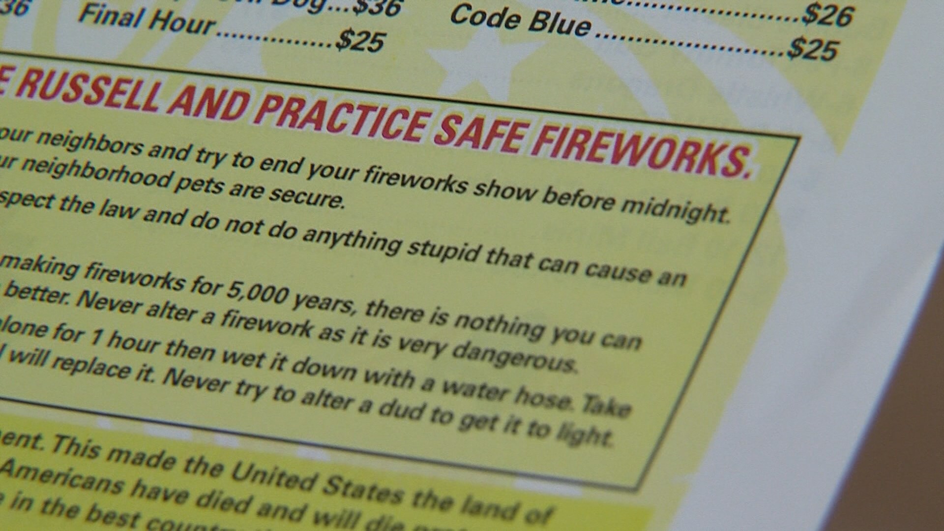 Fireworks Safety