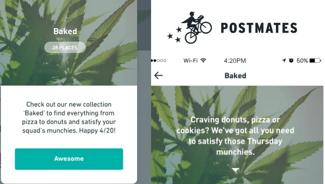 HAPPY 4/20 FROM POSTMATES