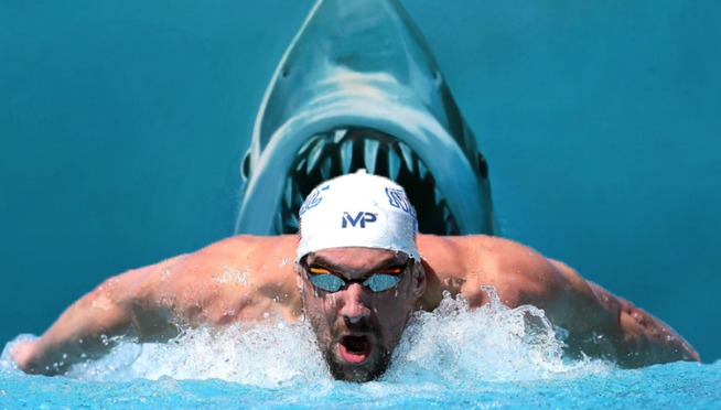 Michael Phelps vs Shark Week