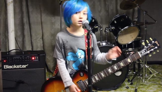 This 8 Year Old Kid is Better Than YOUR Cover Band