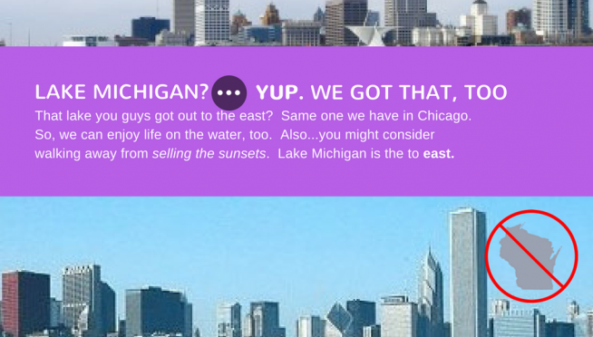 FAIL:  Wisconsin Tries Luring Chicagoans North…Not Sure Their Ads Nail It.