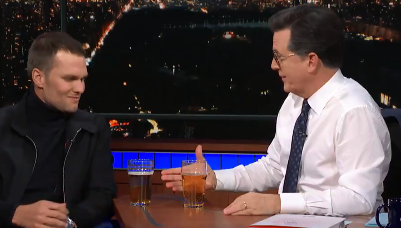 Watch Tom Brady make a beer disappear