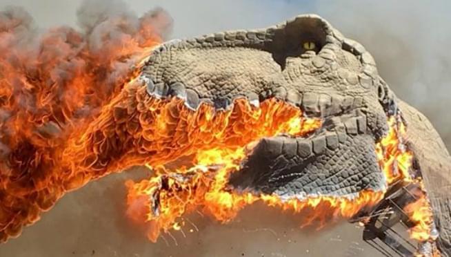 Stop What You’re Doing! Watch This T-Rex Robot Burn Up In Flames