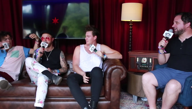 Lollapalooza: lovelytheband talks about Lolla the show (backstage interview with Brian)