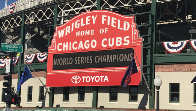 Two years ago tonight, The Cubs won it all.