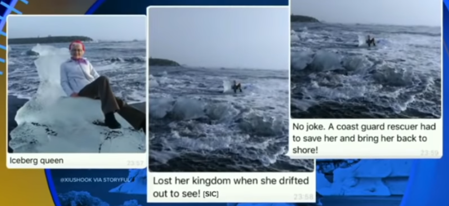 Grandma swept out to sea while posing for photo on ‘Iceberg Throne’