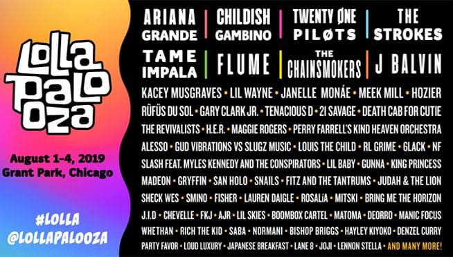 Your 2019 Lollapalooza daily schedule is here!