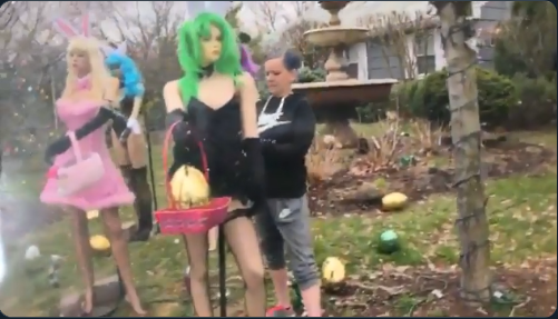 Racy Easter display sparks war between neighbors