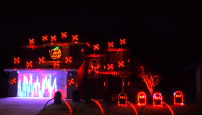 This Halloween light show with System Of A Down is 🔥🎃