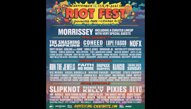 The Riot Fest daily schedules are here!