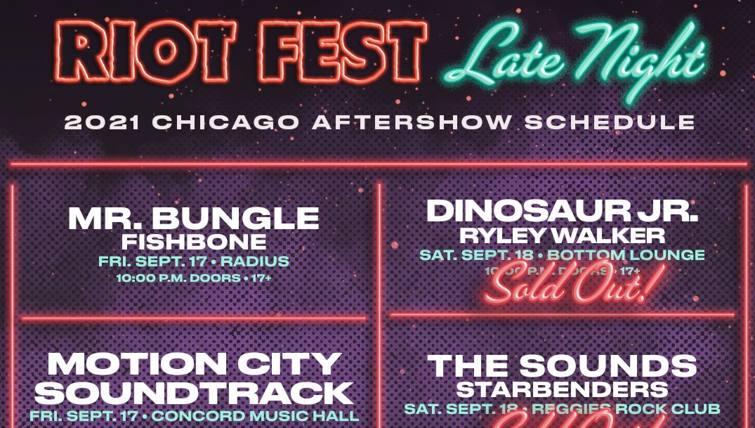 More Riot Fest Late Night Shows announced!