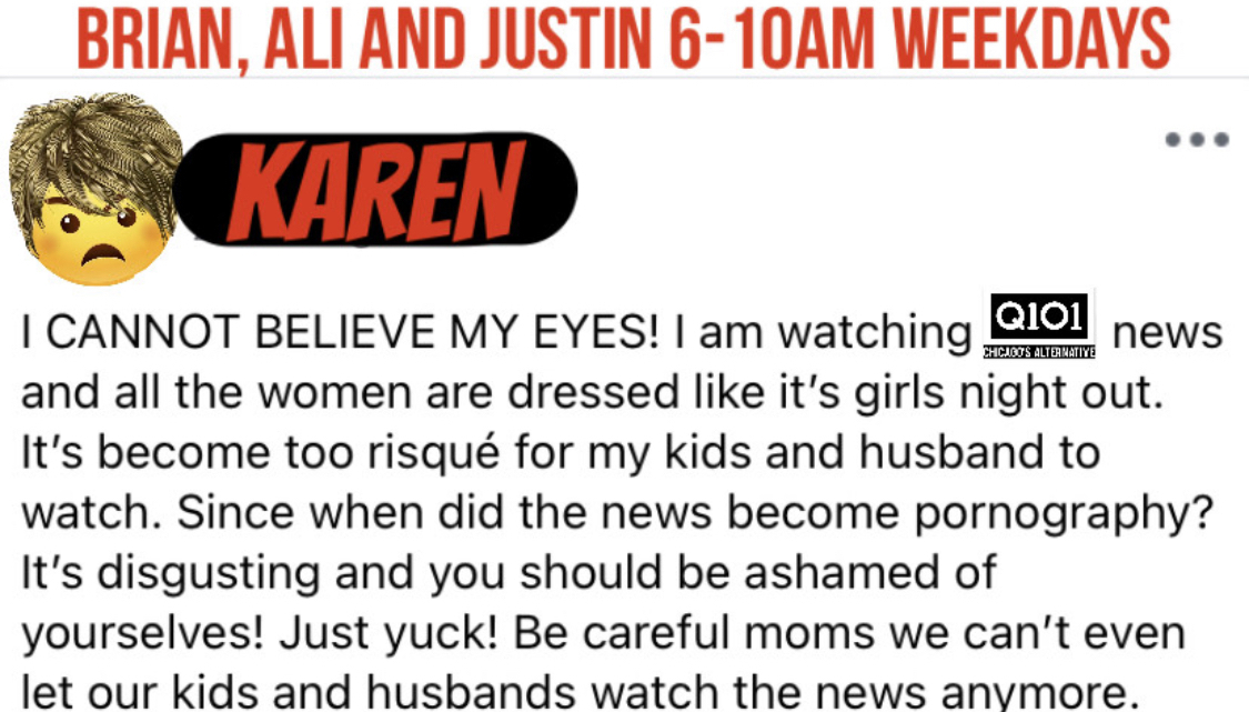 Whose Karen is it?! She can’t watch the news…