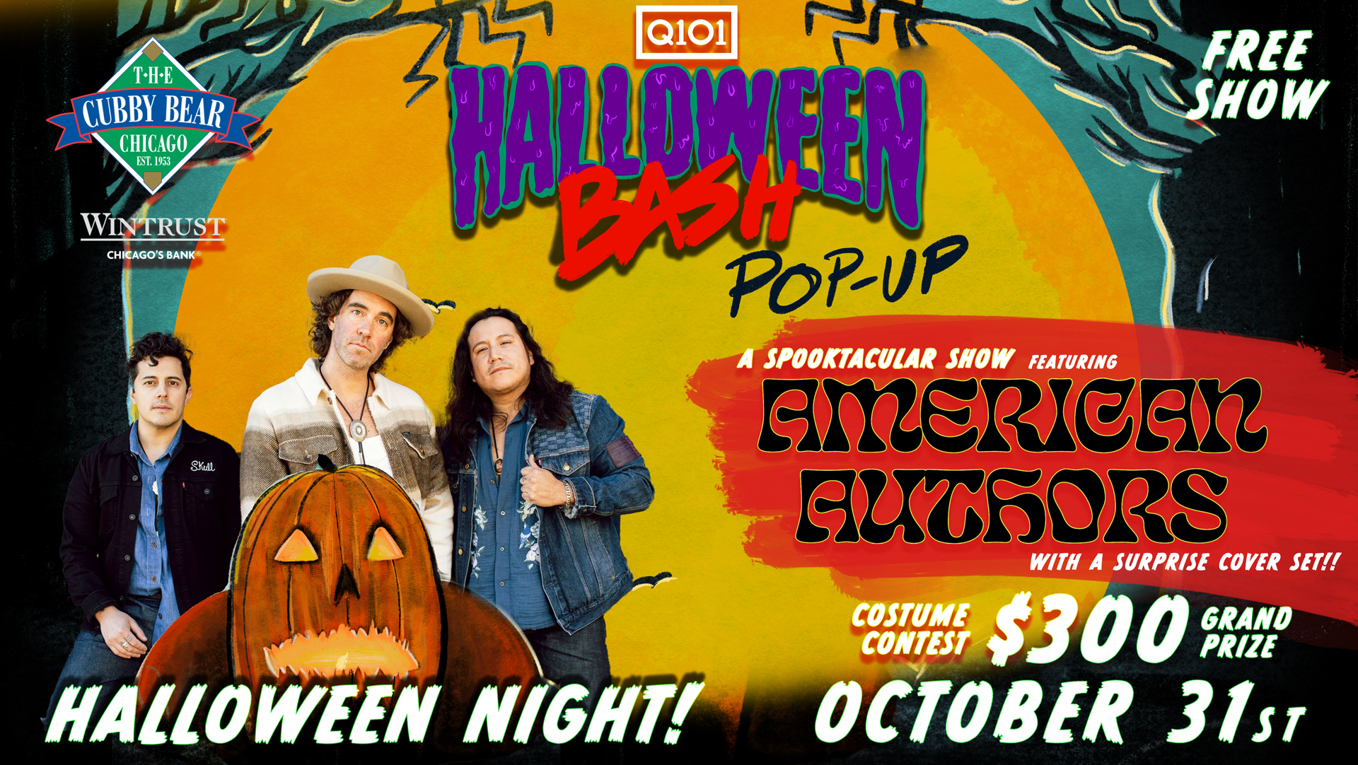 10/31/24 – Q101 Halloween Pop-Up with American Authors!