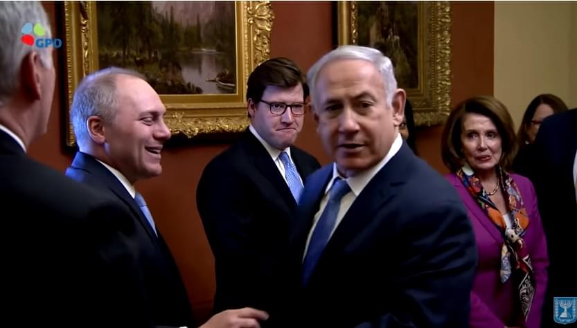 Watch Nancy Pelosi squirm as PM Netanyahu honors Steve Scalise