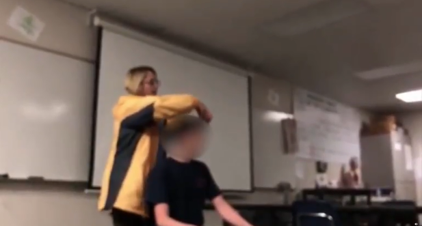 California teacher cuts student’s hair while screaming the national anthem