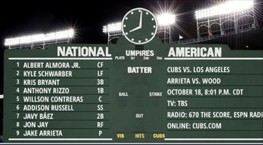 Cubs Have To Win Tonight – Here’s Game 4’s Line-Up