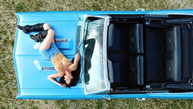 One Beautiful Rock Girl; One Beautiful Chevelle Convertible